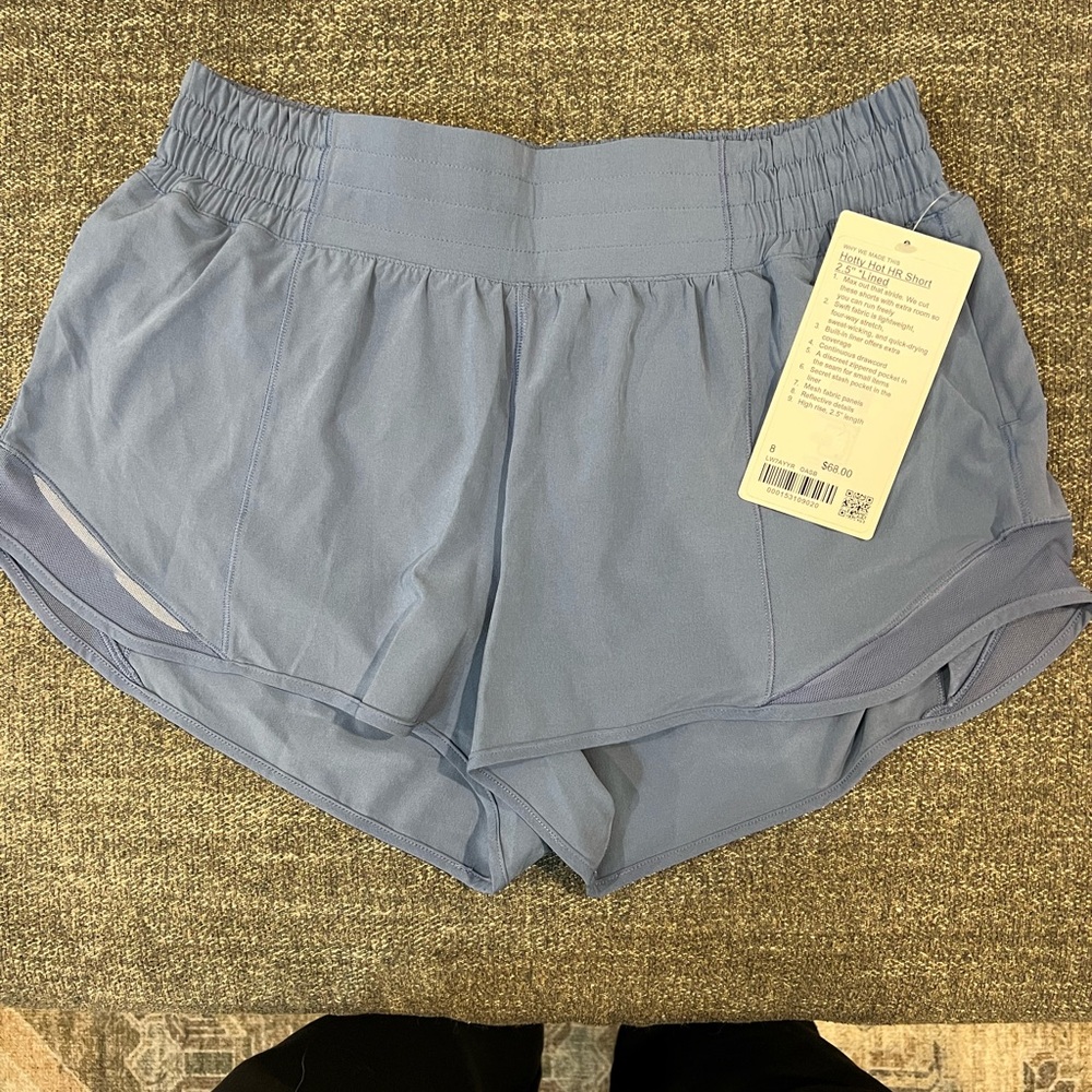 Lululemon Hotty Hot HR 2.5in, Size 8, Oasis Blue NWT